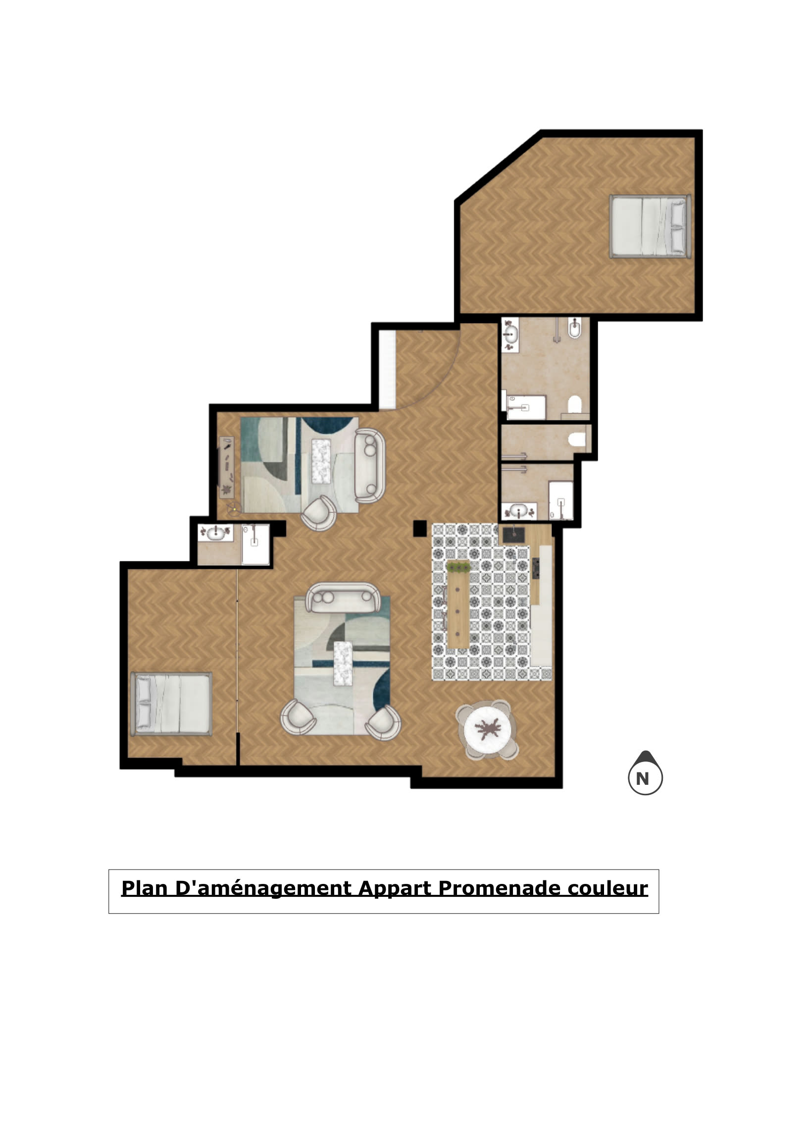 Plan d'aménagement couleur